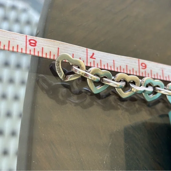 Tiffany & Co. authentic sterling silver & 18k gold interlocking heart bracelet - Picture 5 of 9